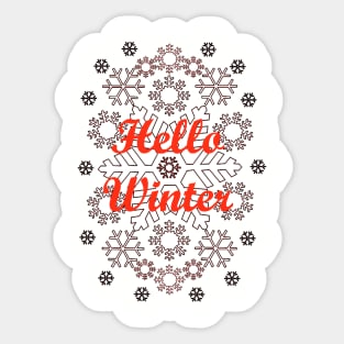 Hello Winter Sticker